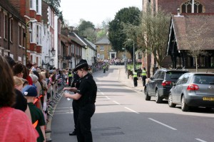 Crowds eagerly await Her Majesty