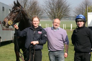 Zebedee  colt with stable lass Alex, Dean and Robert