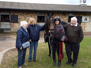 Zebedee colt with Alex and new owners