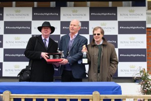 Trophy presentation for sponsored race