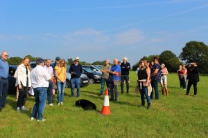 Dean holding court on the gallops
