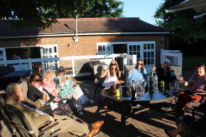Solario Racing owners enjoying Champagne
