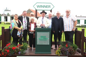 Winning connections on the Yarmouth Winners podium