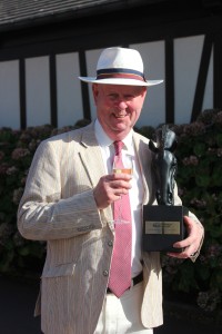 Yours truly with Champagne and trophy
